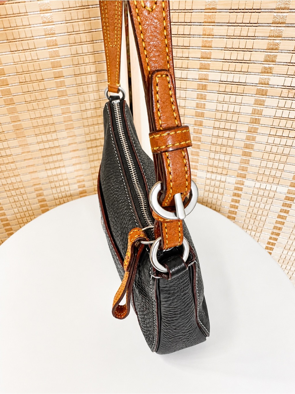 Coach Black Chelsea Vintage Pebbled Leather Shoulder Bag Purse EUC - Picture 3 of 8